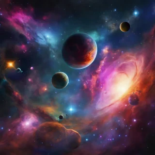 Galactic Nebula and Planets: A stunning view of ou