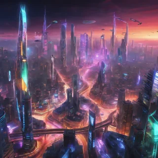 Futuristic Cityscape: A sprawling, ultra-modern ci