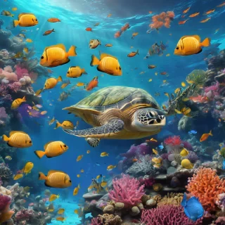 Underwater Coral Reef: A vibrant underwater scene 